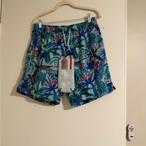 C.C Tropical Blue and Green Swim Shorts